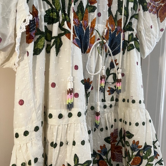 Farm Rio Summer Garden cotton mini dress size small - Picture 6 of 7